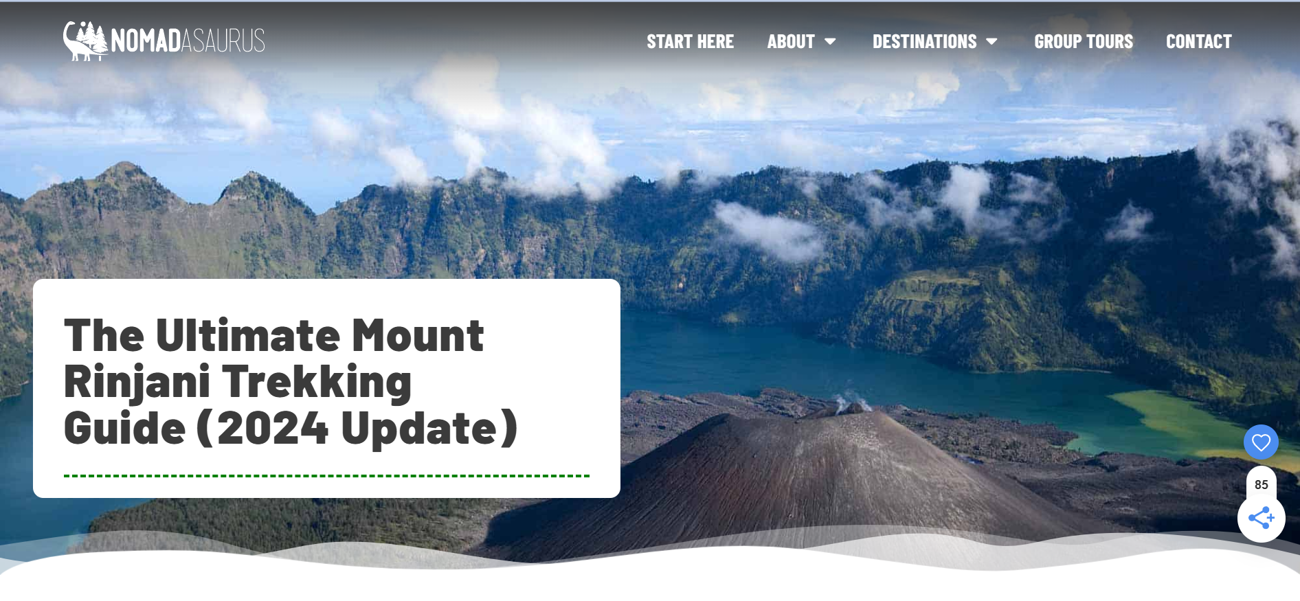 nomadasaurus: ultimate Rinjani trekking guide